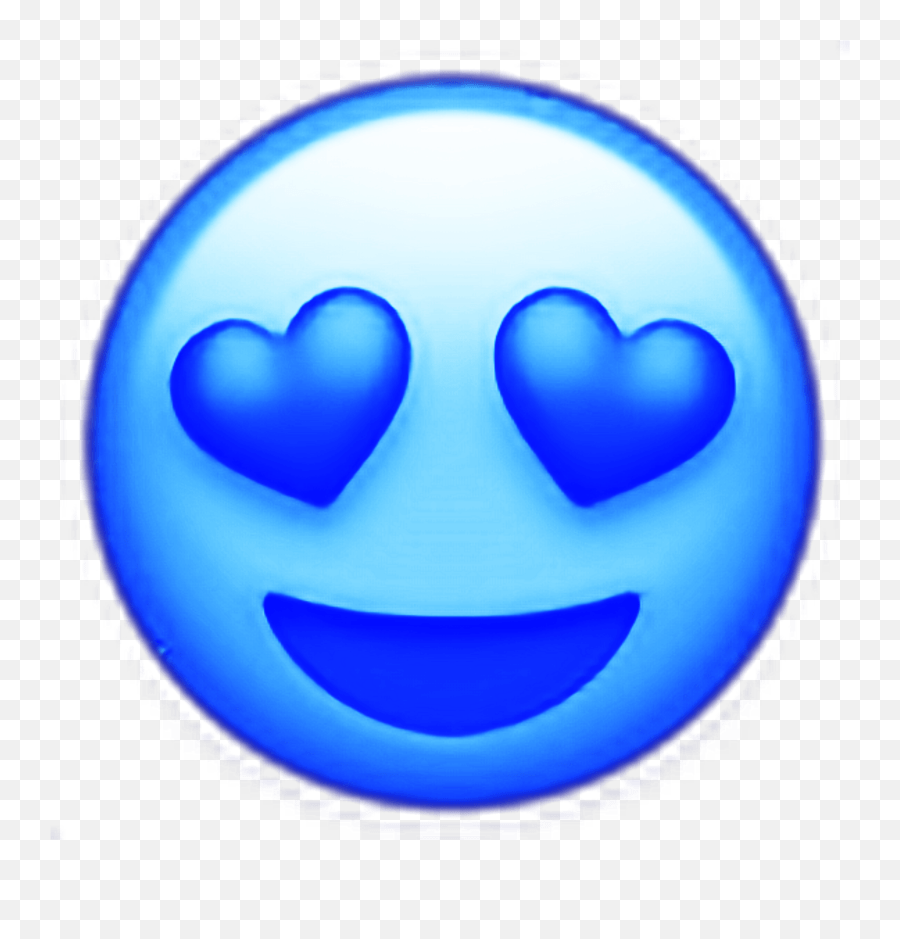 Freetoedit Emoji Love Hearts Hearteyes Blue Heart Eyes Emoji,Blue