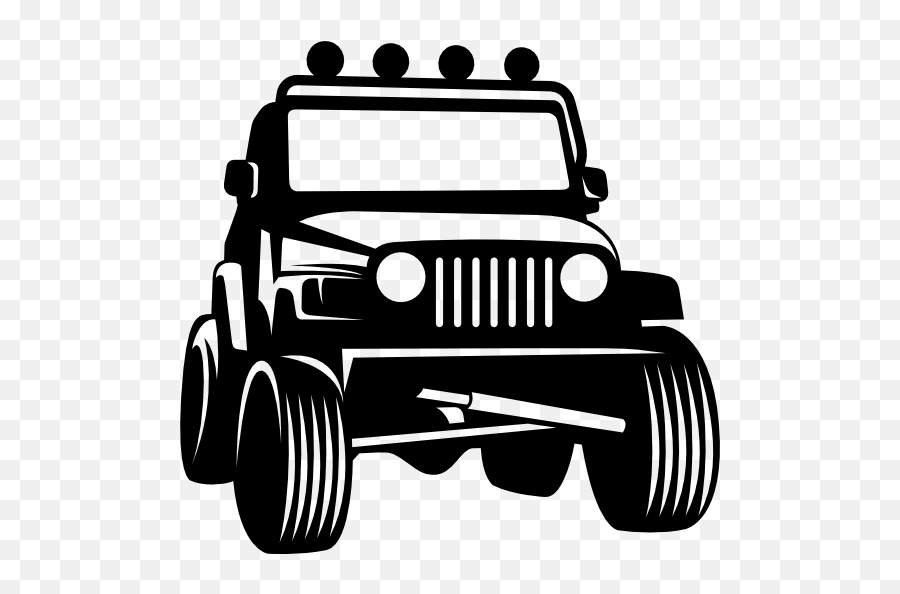Jeep With Light Bar Sticker Off Road Car Vector Emoji,Jeep Emoji