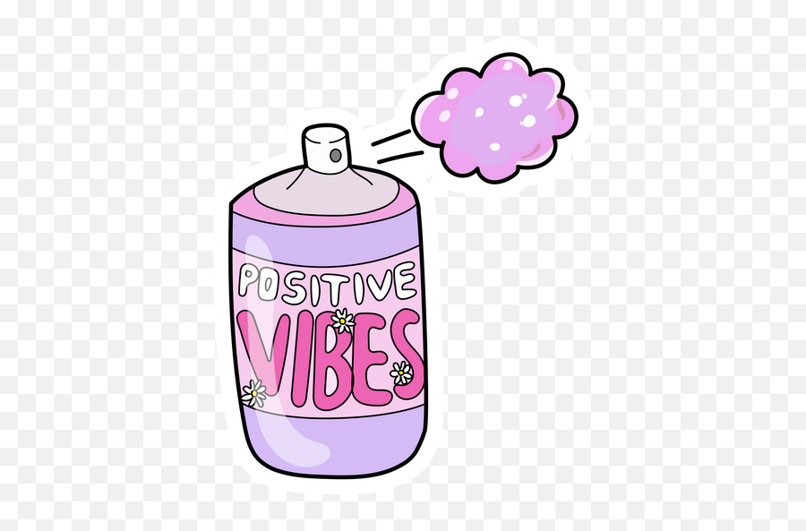 Vsco Girl Positive Vibes Spray Sticker Sticker Mania Vsco Girl Png