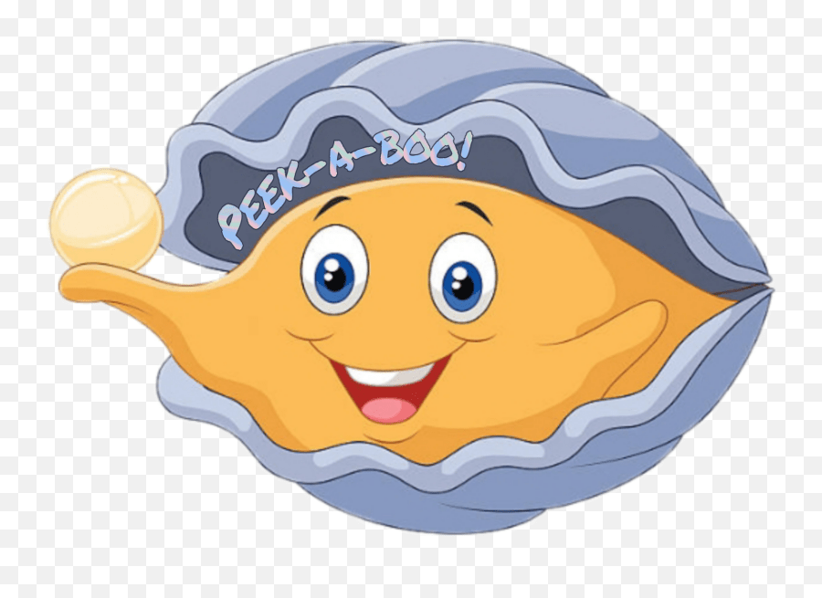 Colormehappy Oyster Pearl Pearlinoyster Oyster Cartoon Emoji,Peek A
