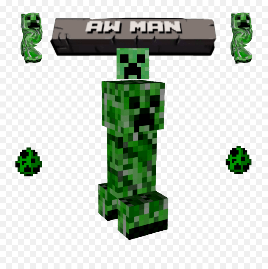 Aww Man Freetoedit Creeper Creepers Toy Block Emoji,Creeper Emoji