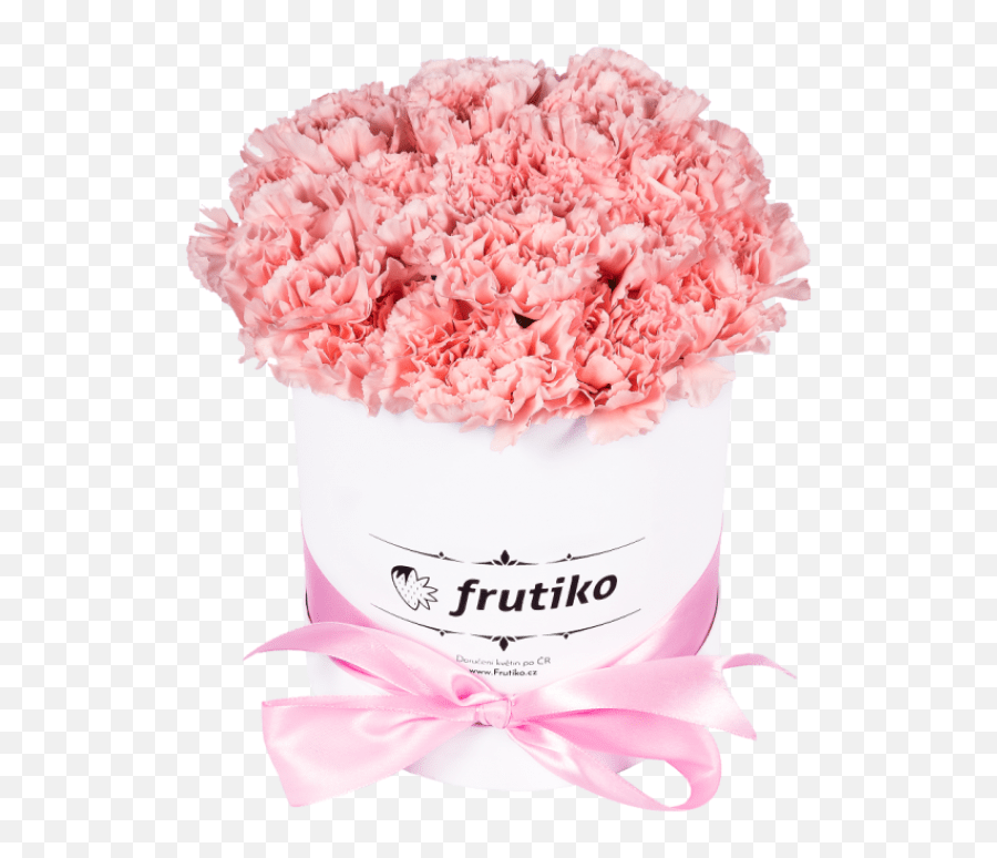 White Box Freshly Cut Pink Carnations Pink Carnation Box Bouquet