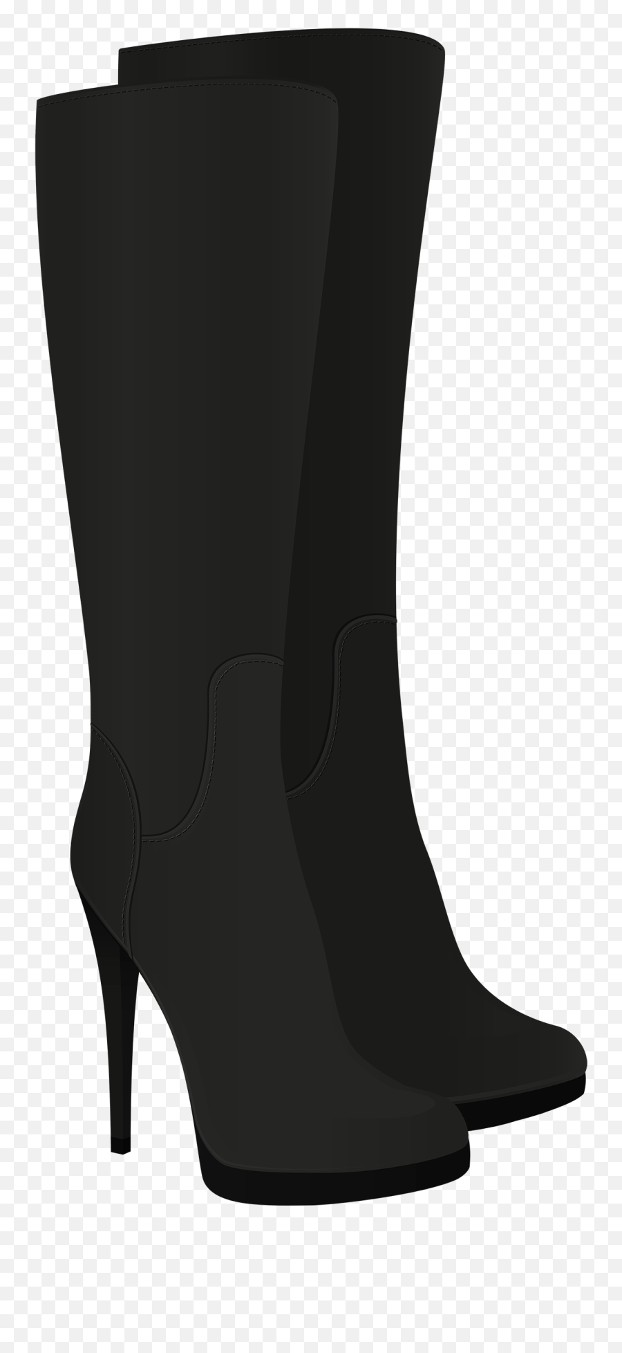 Free High Heel Silhouette Clip Art Black Boots Clipart Emoji,Heels