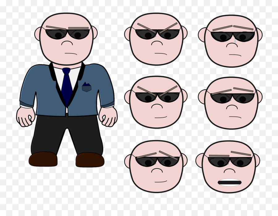 Bodyguard Henchman Cartoon Suit Man Henchman Cartoon Emoji,Throwing