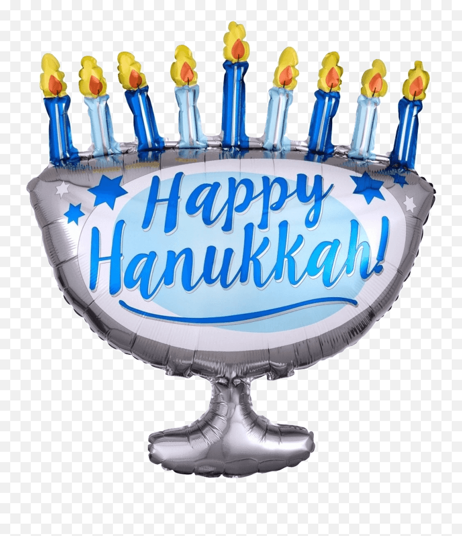Happy Hanukkah Menorah Large 29 Balloon Happy Chanukah Emoji,Hanukkah