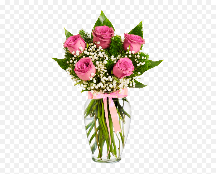 Bouquet Of Pink Roses With Gypsophile Valentines Day Flowers Png Emoji,Flower Bouquet Emoji