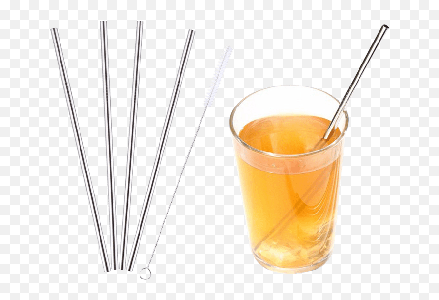 Stainless Steel Reusable Drinking Straws Stinger Emoji,Drink Sunrise