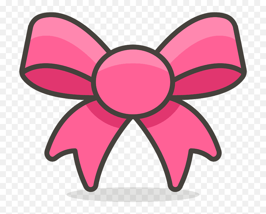 Ribbon Emoji Clipart Icon,Pink Bow Emoji free transparent emoji
