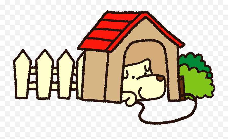 Dog Resting In The Doghouse Clipart Emoji,Doghouse Emoji free