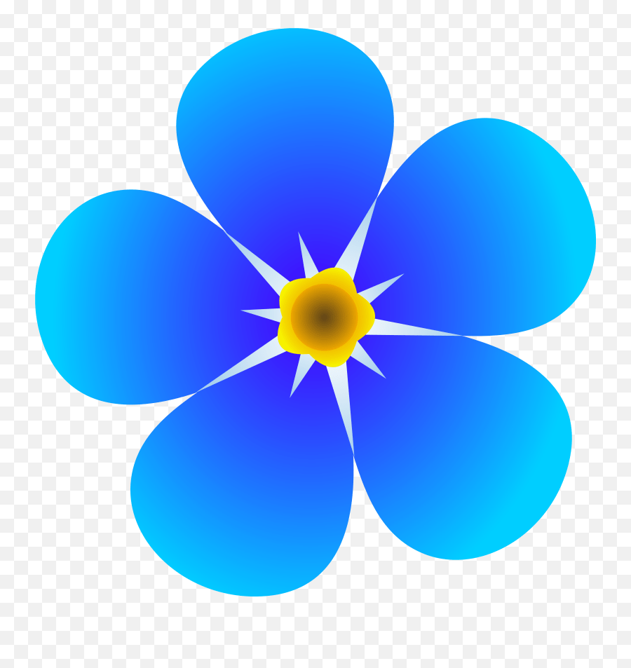 Blue Flower Png Download Free Clip Art Spring Flower Clipart Emoji