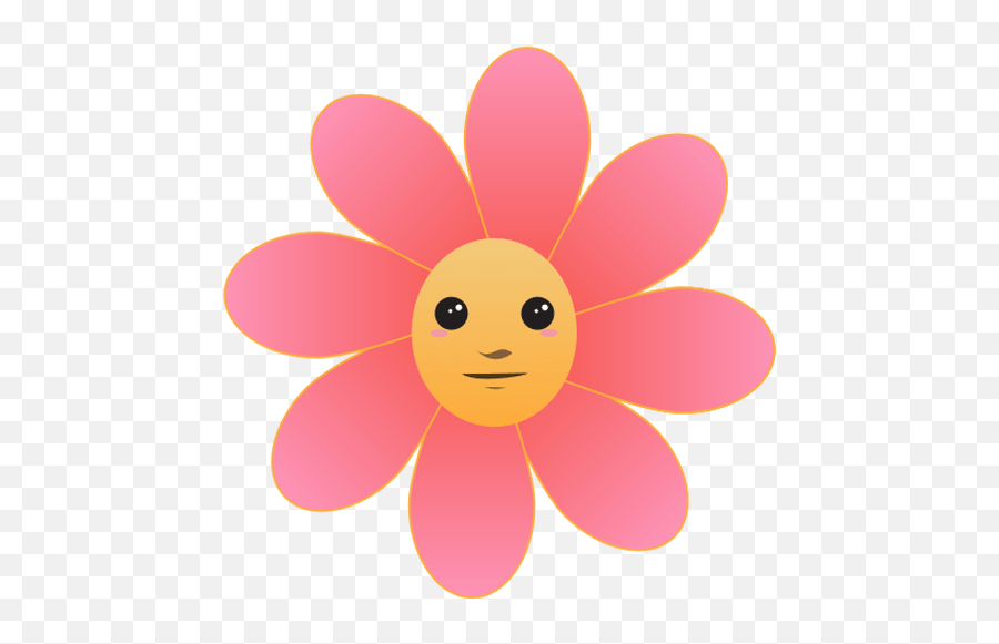 Illustration Of Smiling Flower Flower With A Face Clipart Emoji