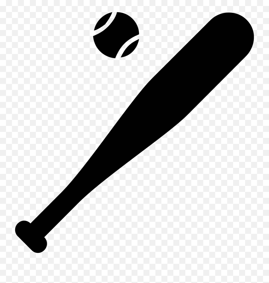 Free Softball Black And White Clipart Baseball Bat And Ball