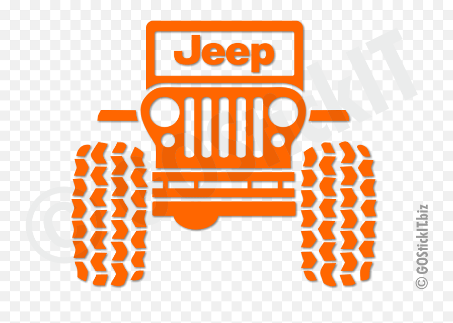 Jeep Logo Big Tires Jeep Vinyl Decal Sticker Jeep Svg Emoji,Jeep