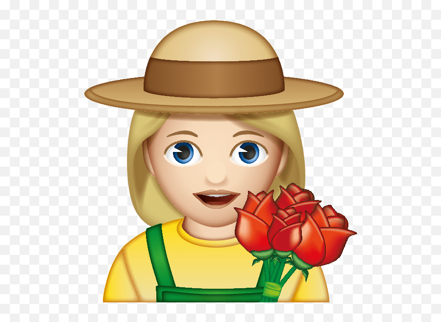 Woman Farmer Cartoon Emoji,Farmer Emoji free transparent emoji