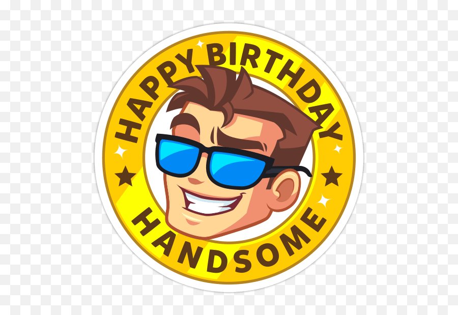 Happy Birthday Stickers Facebook Copy Happy Birthday Sticker Download Hd Emoji,Sunglasses