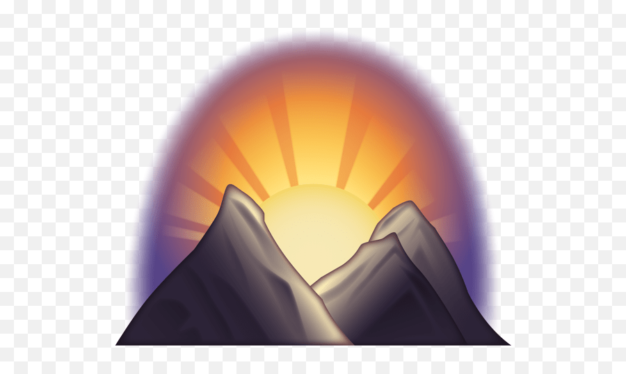 Sunrise Over Mountains Circle Emoji,Sunrise Emoji free transparent