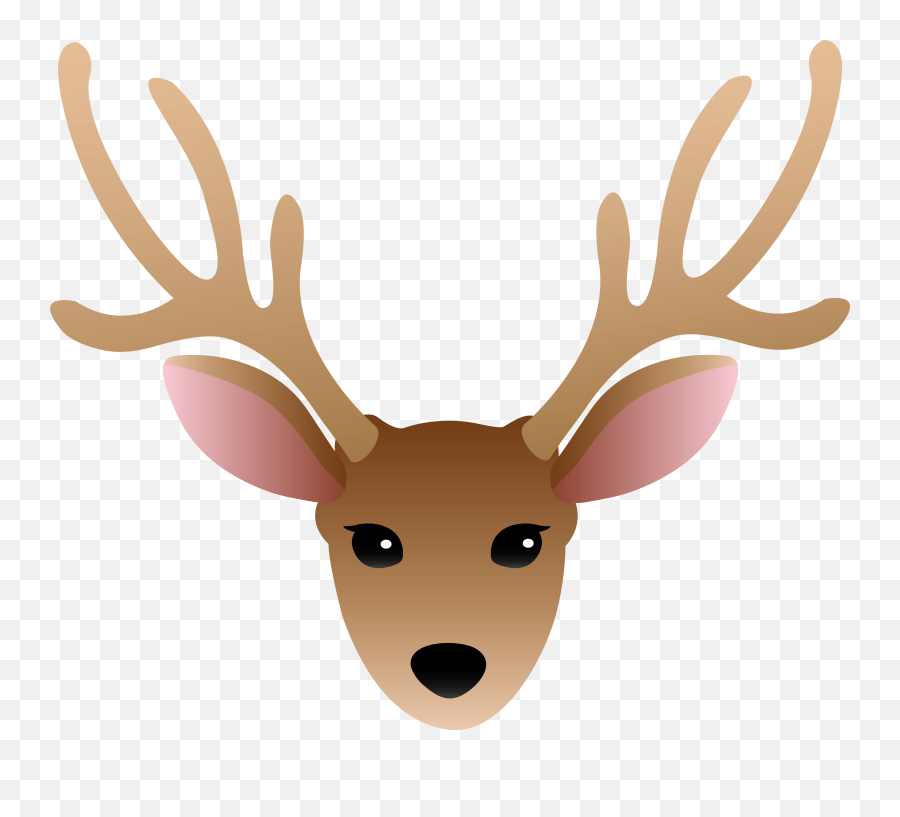 Deer Clipart Face Reindeer Antlers Clipart Emoji,Deer Hunting Emoji