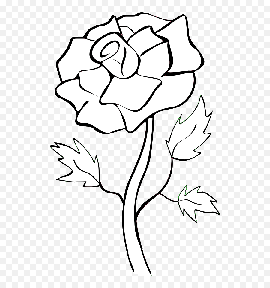 Rose Svg Freeuse Library Png Outline White Cartoon Rose Png Emoji