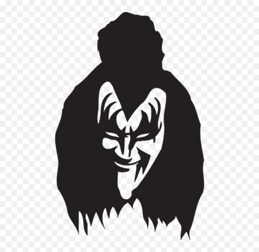 Kiss Band Black And White Png Image Kiss Gene Simmons Png Emoji,Kiss Emoji Black And White
