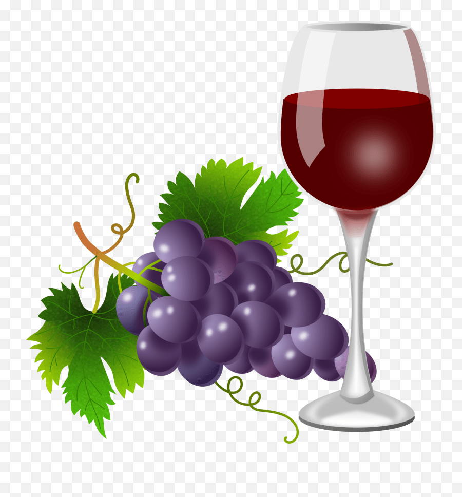 Purple Grapes And Wine Glass 2200x2276 Emoji,Wine Glass Emoticon For