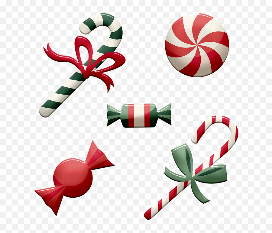 Christmas Candy Cane Christmas Peppermint Candy Clipart Emoji,Candy