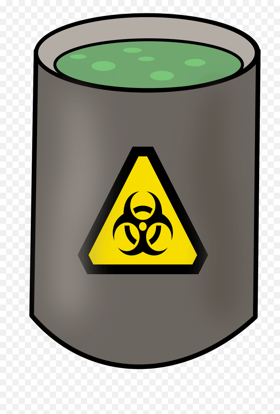 Canister Of Waste With Hazardous Symbol On The Label Clipart