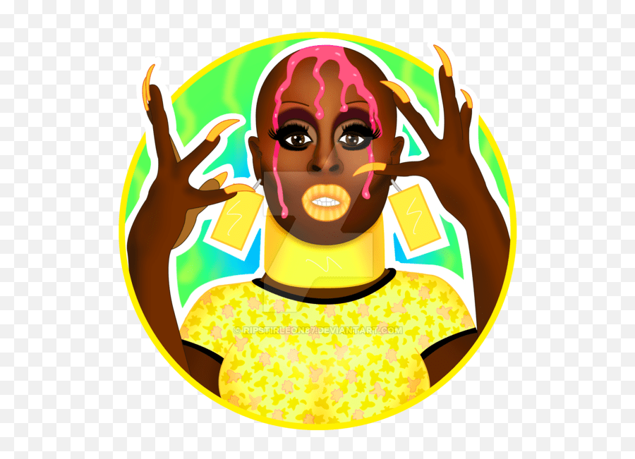 Rupaul Drawing Emoji Transparent Png Drag Queen Cartoon Transparent