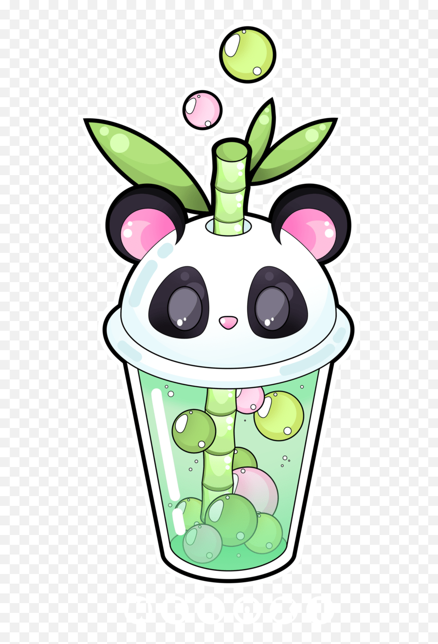 Transparent Tea Cartoon Bubble Picture Cute Drawing Boba Tea Emoji