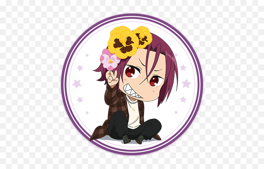 Birthday Flowers Rin Matsuoka Emoji,Japanese Emoticons Flower In Hair free transparent emoji