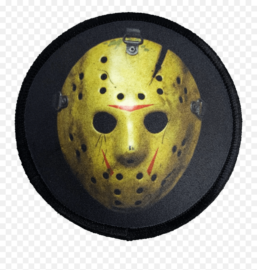 Friday The 13th Part 8 Jason Hockey Mask Iron On Patch Circle Emoji