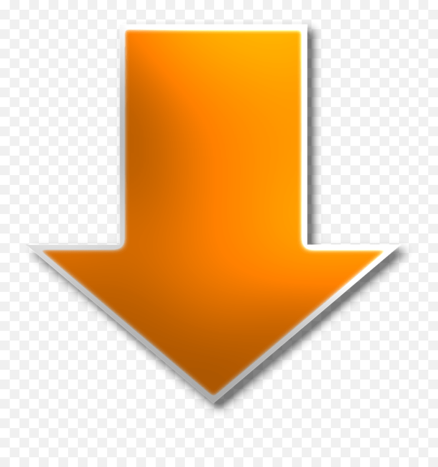 Down Arrow Yellow Pointing Directional Yellow Orange Down Arrow Png