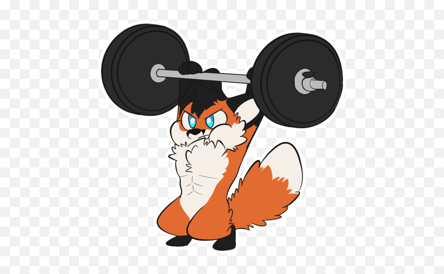 Furry Telegram Stickers Pulex Powerlifting Emoji,Weightlifter Emoji
