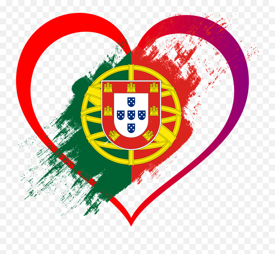 Flag Heart Love Portugal Nation Portugal Flag Heart Emoji,Portugal