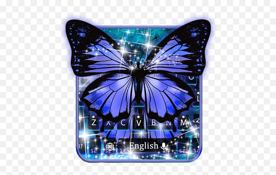 Blue Shine Butterfly Keyboard Google Play Swallowtail Butterfly Emoji