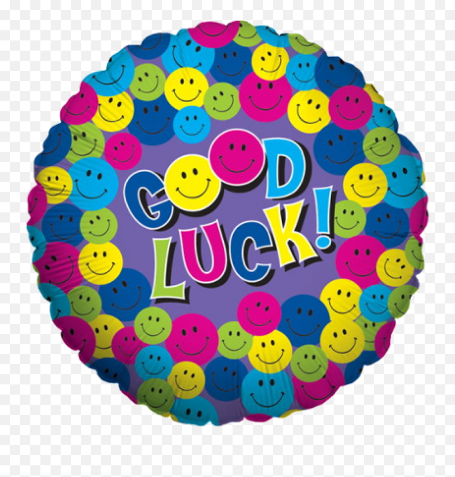 Folienballon Good Luck Smiley Ø 45 Cm Good Luck Emoji,Good Luck