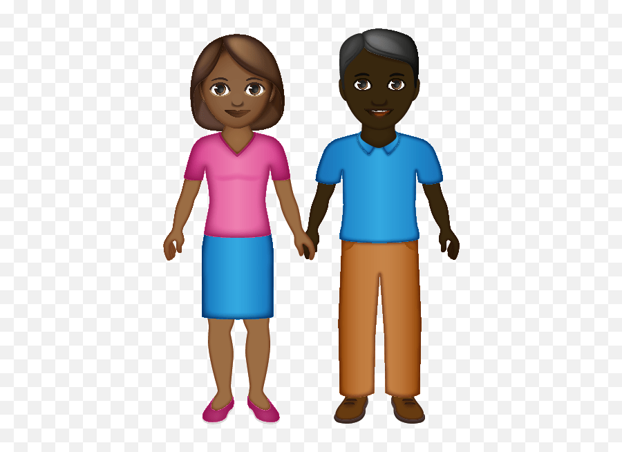 Man And Woman Holding Hands Cartoon Emoji,Hands Over Head Emoji free transparent emoji