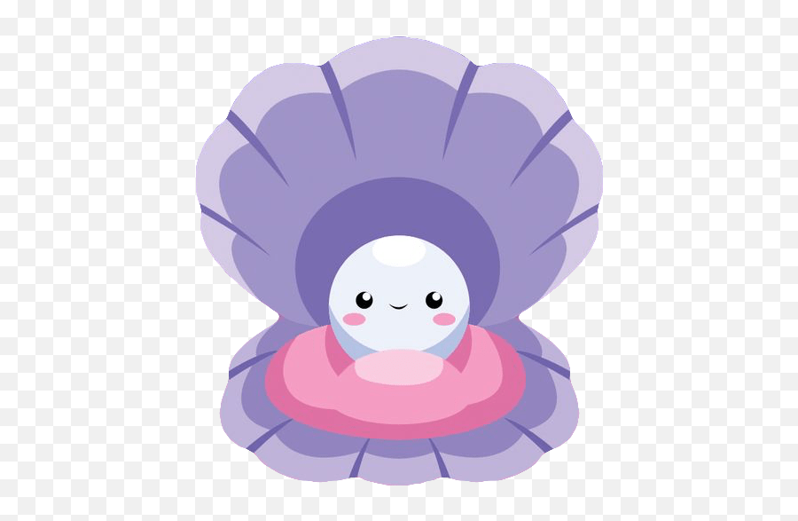 Pearl Clam Sea Kawaii Freetoedit Emoji,Clam Emoji free transparent