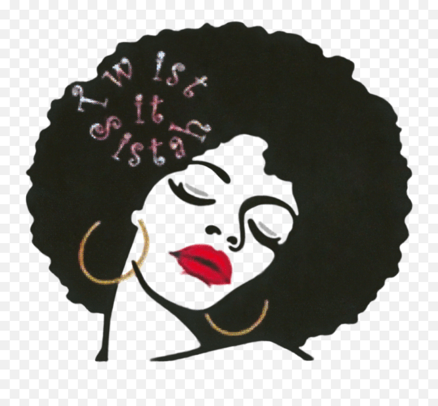 Afro Natural Hair Black Woman Silhouette Emoji,African American