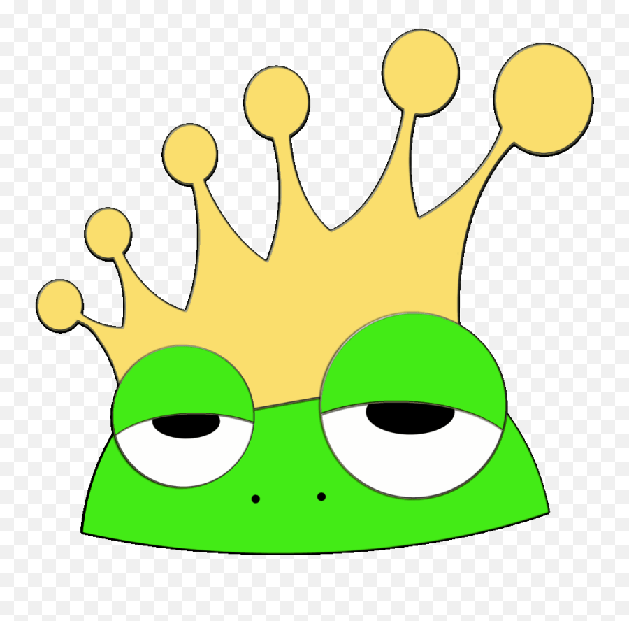 Frog In A Crown Clip Art Emoji,Animated Frog Emoticon free