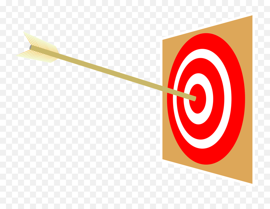 Arrow In The Bullseye Clipart Shooting Target Emoji,Bow And Arrow