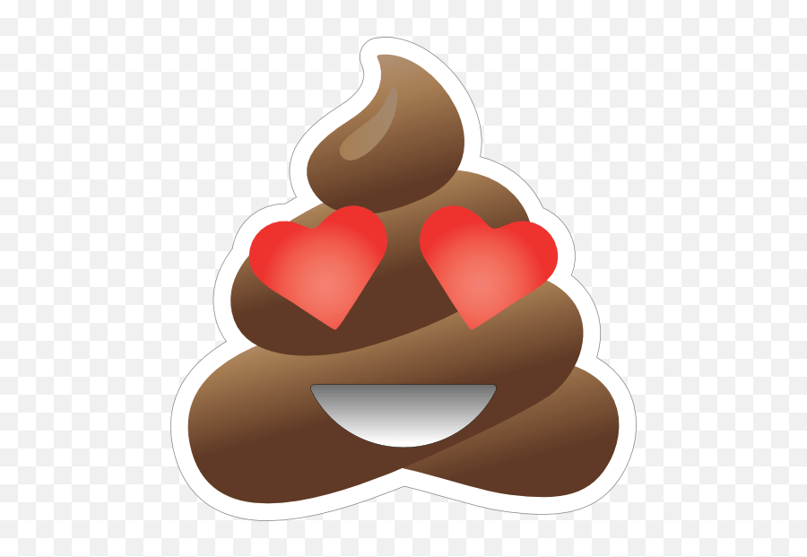 In Love Poop Emoji Sticker Poop Emoji With Sunglasses,Brown Heart