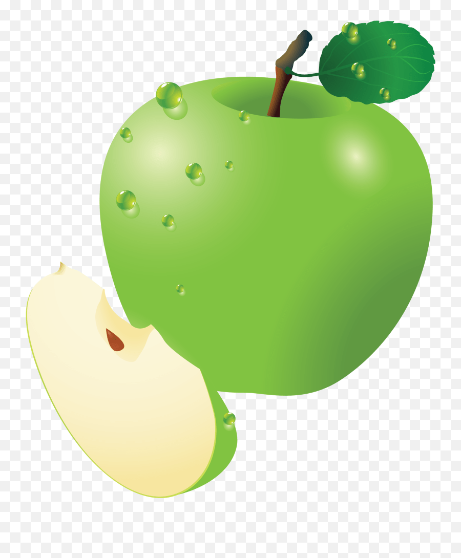 Green Apple Vector Png Picture Fruit Vector Emoji,Green Apple Emoji
