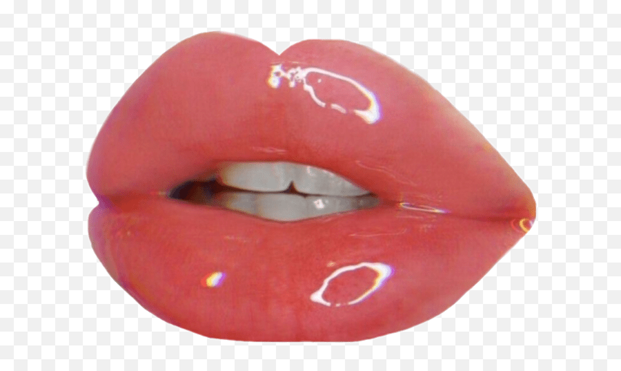 Pink Kiss Lips Emoji
