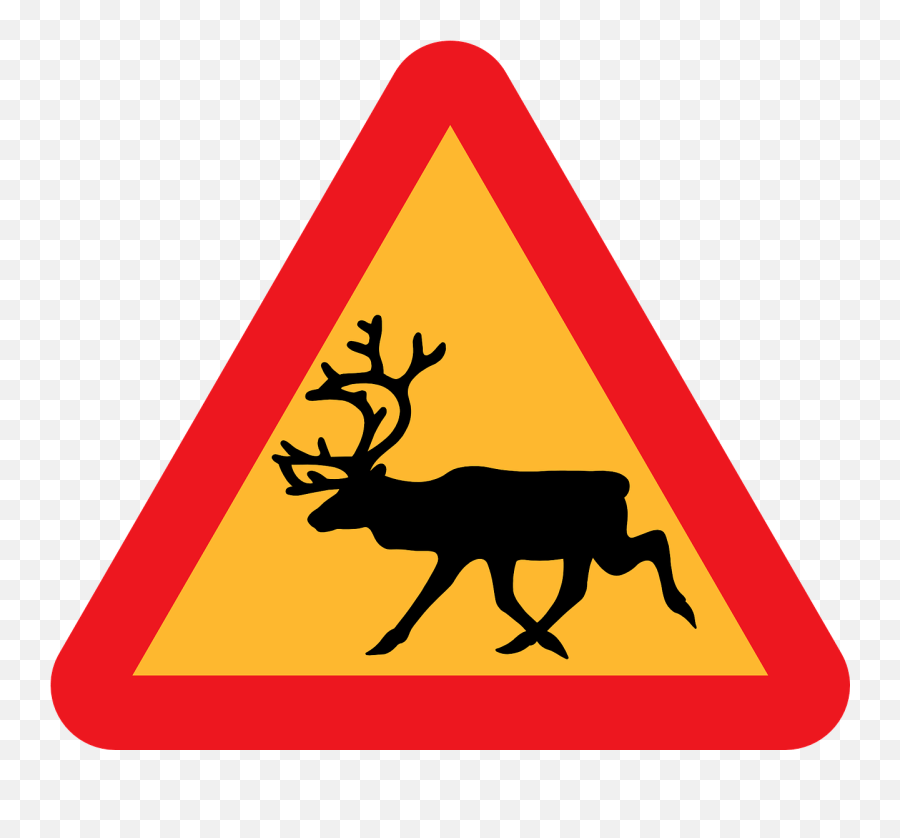 Safety Road Information Warning Reindeer Warning Sign Emoji,Pin Point