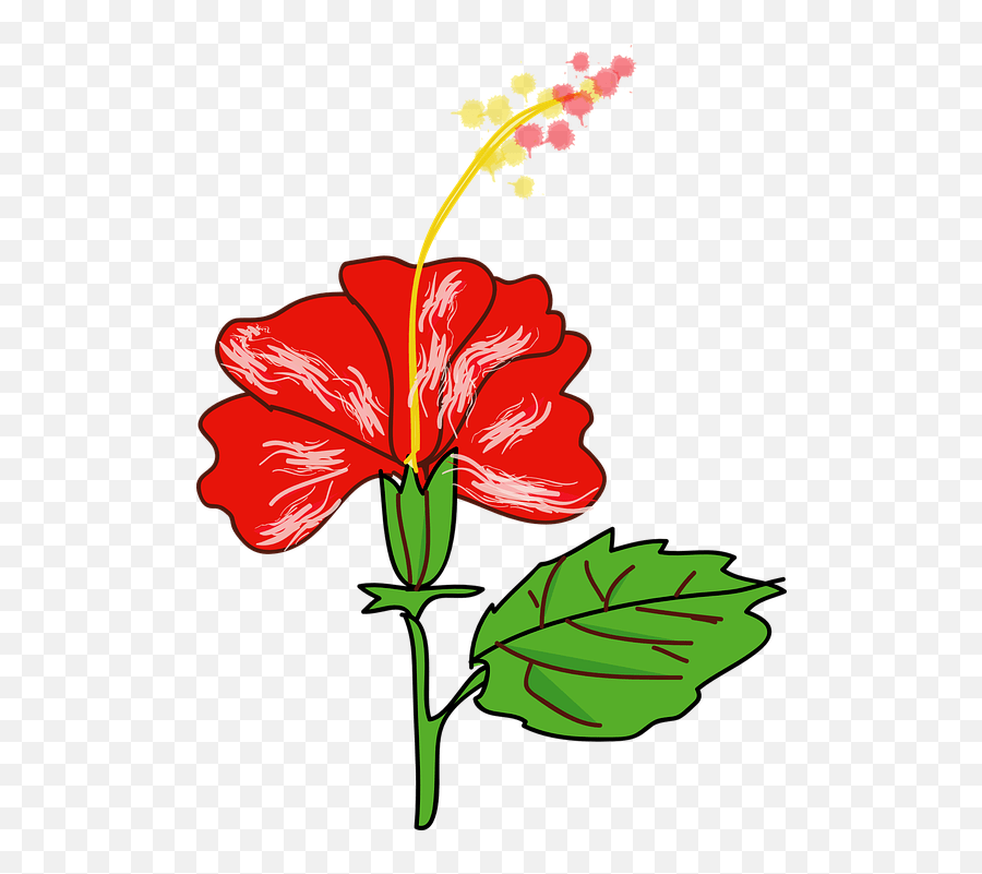 Hibiscus Flower Red Gumamela Clipart Emoji,Hawaiian Flower Emoji