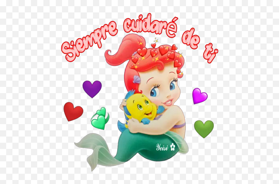 Super Cute Stickers For Whatsapp Little Mermaid Baby Ariel Emoji
