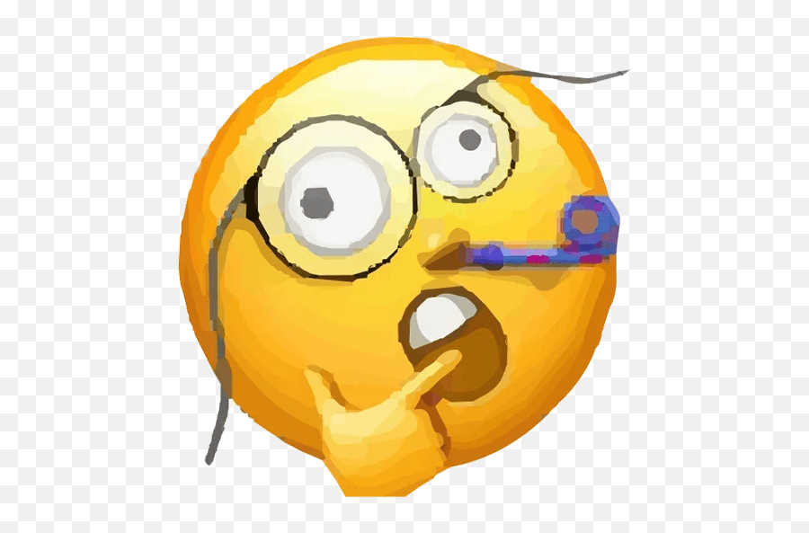 Telegram Sticker 33 From Collection Crazy Smile By Stickerus Happy Emoji,Crazy Eye Emoticon