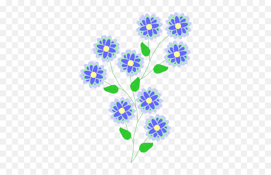 Flowers In Blue Blue Flower Clip Art Emoji,Japanese Emoticons Flower In Hair free