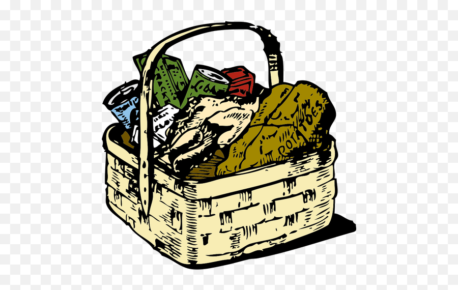 Shopping Basket Vector Clip Art Food Basket Clipart Emoji,Grocery Bag