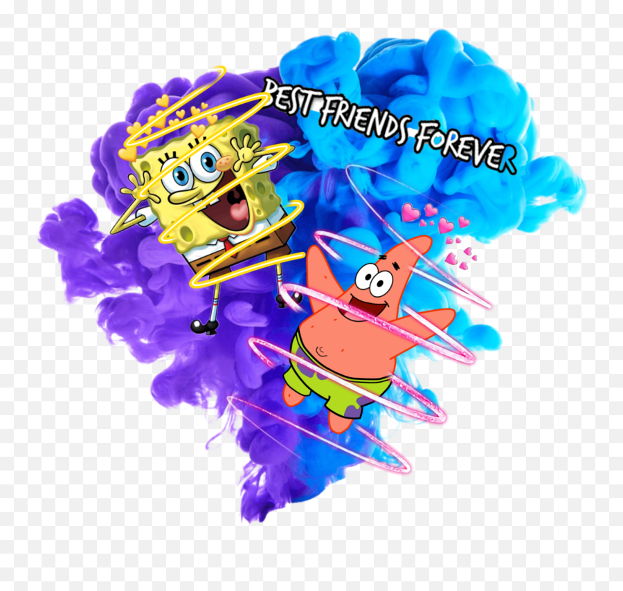 Love Bff Spongebob Patrick Fun Sticker Cute Spongebob And Patrick